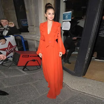 

New 2018 Fashion Designer Long Maxi Floor Length Red Dress Women's Ruffles Lacing Bow Brief Full Long Prom Sexy Elegant Dresses