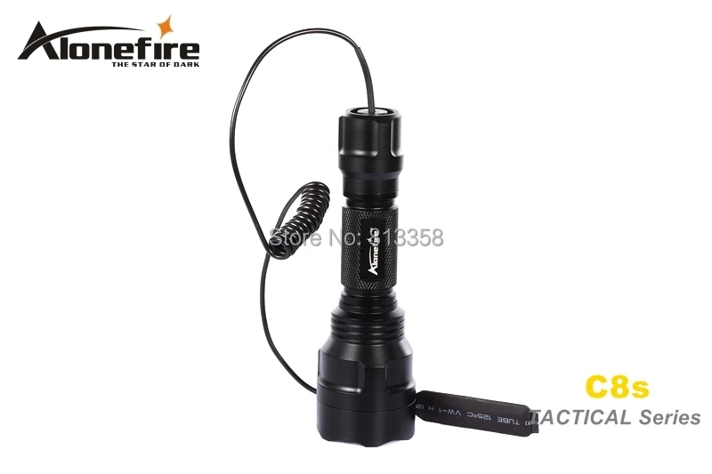 AloneFire C8 CREE XML T6 L2 U3 светодиодный тактический флэш-светильник фонарь 20 мм крепление для страйкбола прицел ружья светильник 18650 батарея