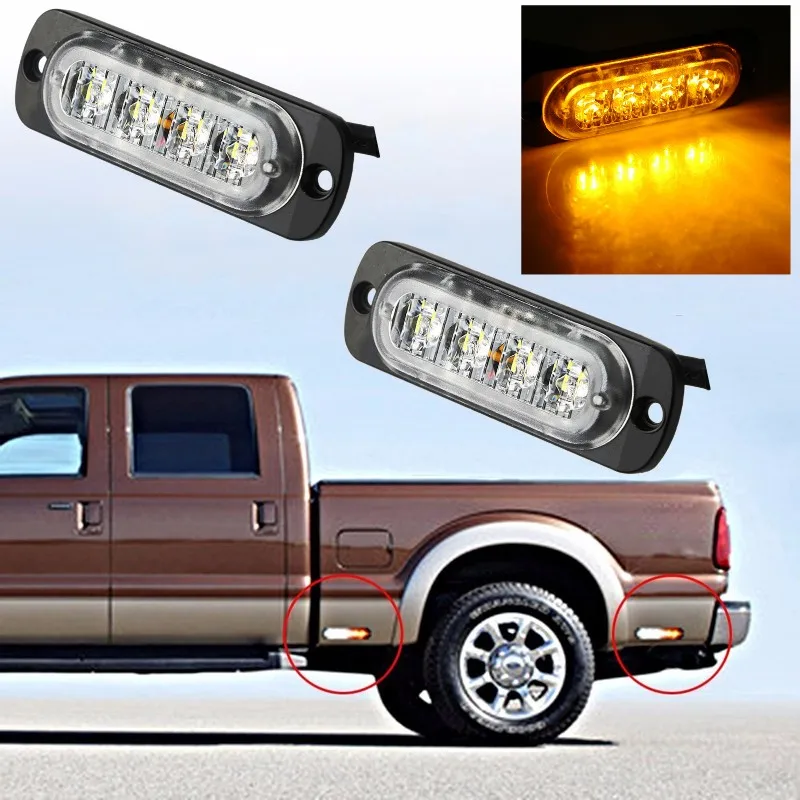 12v Car Truck Amber Led warning fog lamp External driving strobe