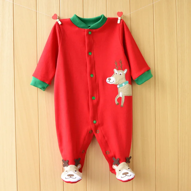 

Christmas Baby Rompers Santa Newborn body suits X'mas babywears Baby Overall Baby Clothes W156