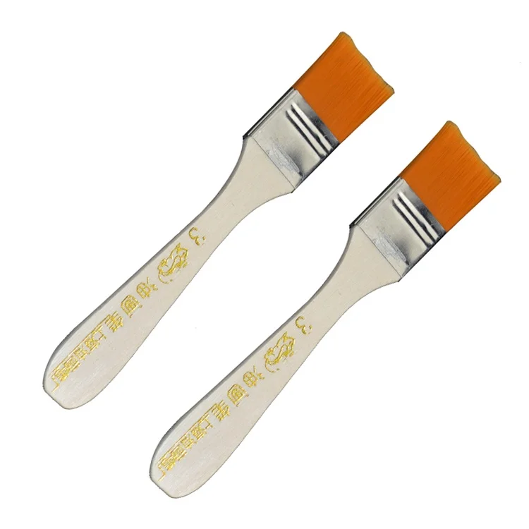 BMBY-5pcs оранжевый Щетинная кисть Масло для деревянных ручек кисть для рисования 0," Ширина