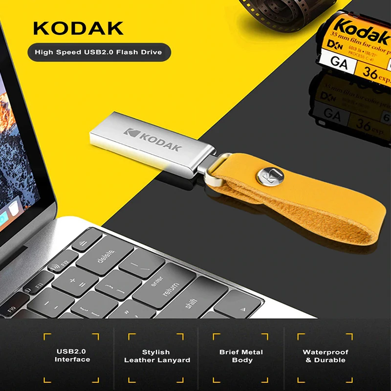 KODAK K122 металлический USB флеш-накопитель 64 ГБ 32 ГБ оперативной памяти, 16 Гб встроенной памяти, карта памяти, Флеш накопитель USB2.0 флешки Высокая флэш-диск U диск памяти usb