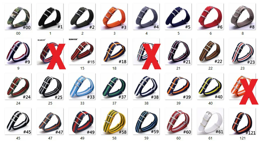 Strap For Hours 1PCS Nato Strap 24mm Nylon Watch Band Waterproof Watch Strap - 23 Colors In Stock