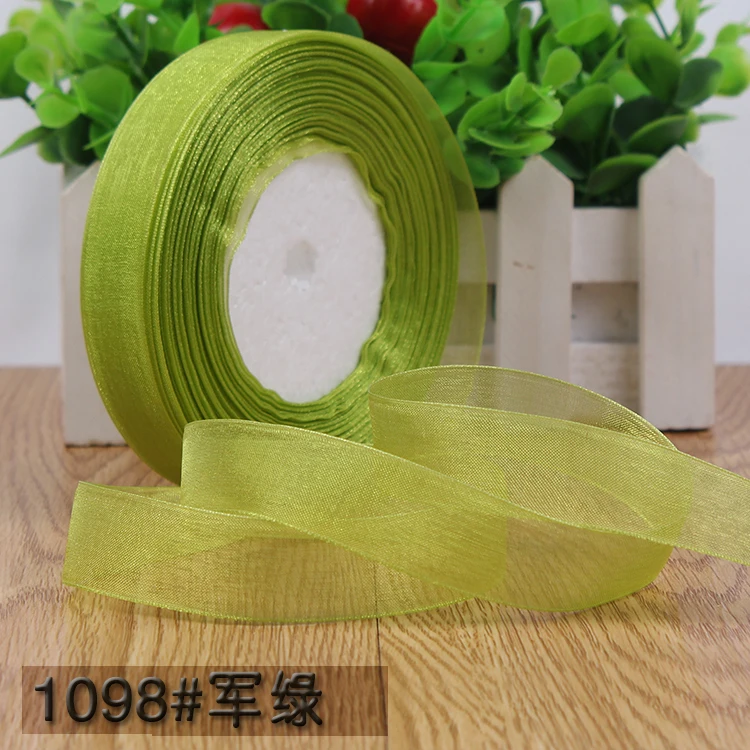 50 ярдов/рулон ленты из органзы 3/4 дюйма (20 мм)|ribbon gift|ribbon beltorganza ribbon |