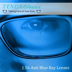 1,56 одиночное видение Асферические прозрачные линзы для рецепта анти-голубые лучи оптические линзы для глаз Близорукость Компьютерные очки