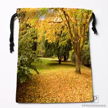 Пользовательские Самме осень природа Drawstring дорожные сумки для хранения мини-сумка Плавание Пеший Туризм игрушки мешок Размеры 18x22 см#0412-04-02