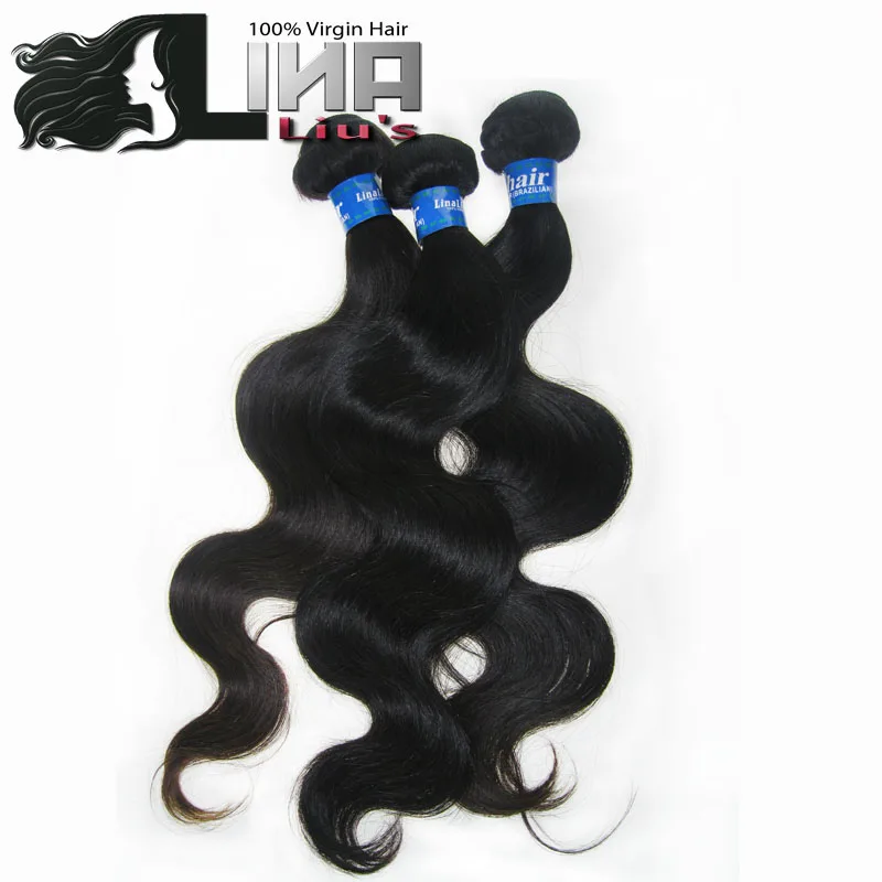 

3pcs/lot 100% human hair weaves Brazilian Virgin Hair body wave 12-30" natural color 12-28inch Grade 6A DHL free shipping