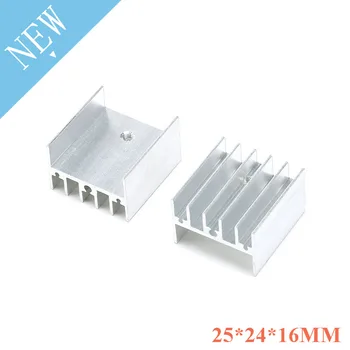 

5pcs Heatsink 25x24x16mm Radiator Cooler Radiator Aluminum 25*24*16mm Heat Sink Metal Slotting For Cooling Chip 25mmx24mmx16mm