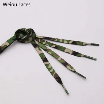 

Weiou 7mm Digital Print Flat Camouflage Shoelaces Sublimated Heat Transfer Sneakers Sports Shoe Laces For Casual Athletic Boots