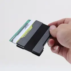 Металлический мини-зажим для денег модный бренд черный белый Кредитная карта ID держатель с анти-вор кошелек мужской porte carte bancaire