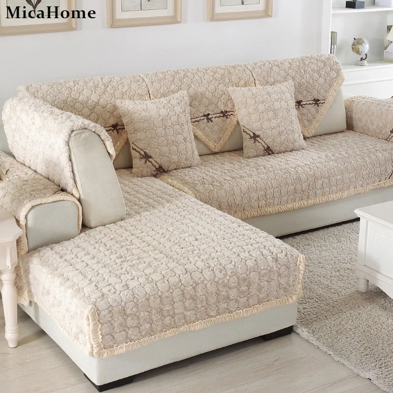 Plain Combination Sofa Covers Modern Simplicity Cushion Mat Autumn and