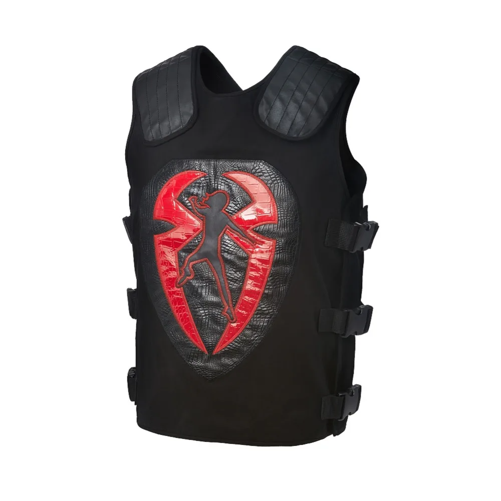 

Tactical Replica Vest Superman Punch Glove Costume The new black / Red /Golden Roman Reigns vest
