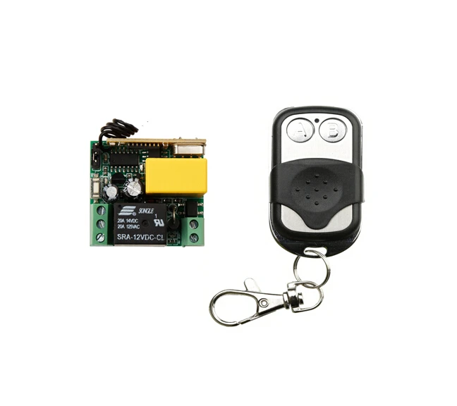 

AC 220 V 1 CH RF mini Wireless Remote Control 1 piece Receiver & 1 piece Transmitter waterproof 2 key