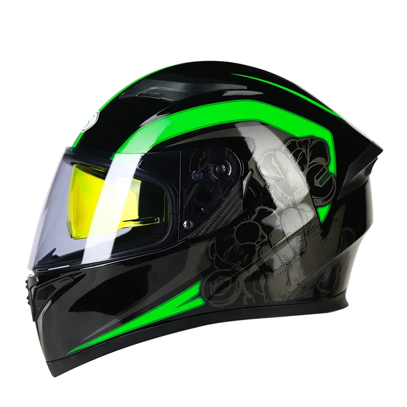 Высокое качество moto rcycle полное лицо гоночный шлем casco moto четыре сезона универсальный для мужчин и женщин casco moto cross capacete - Цвет: b1