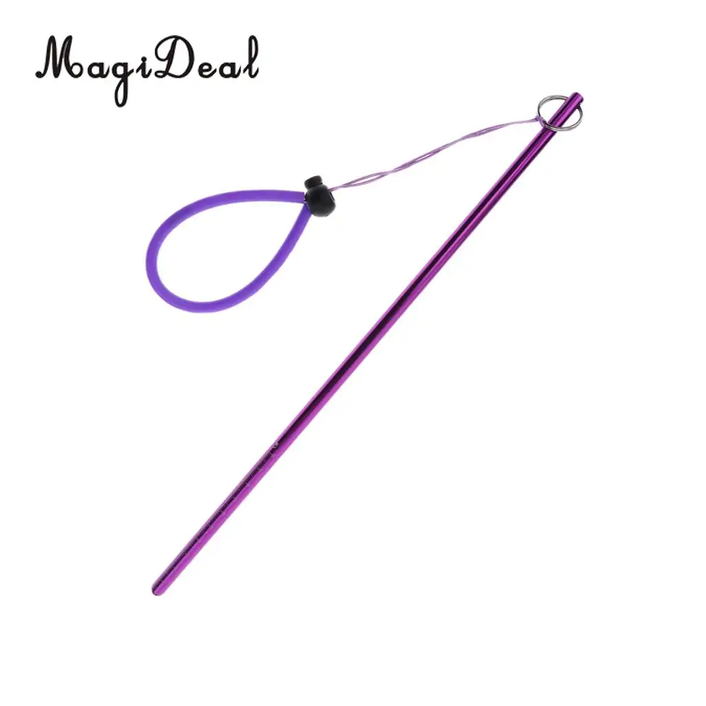 MagiDeal Safety Scuba Underwater Diving Aluminum Alloy Lobster Tickle Pointer Stick& rist Lanyard for Dive Swimming Purple/Green