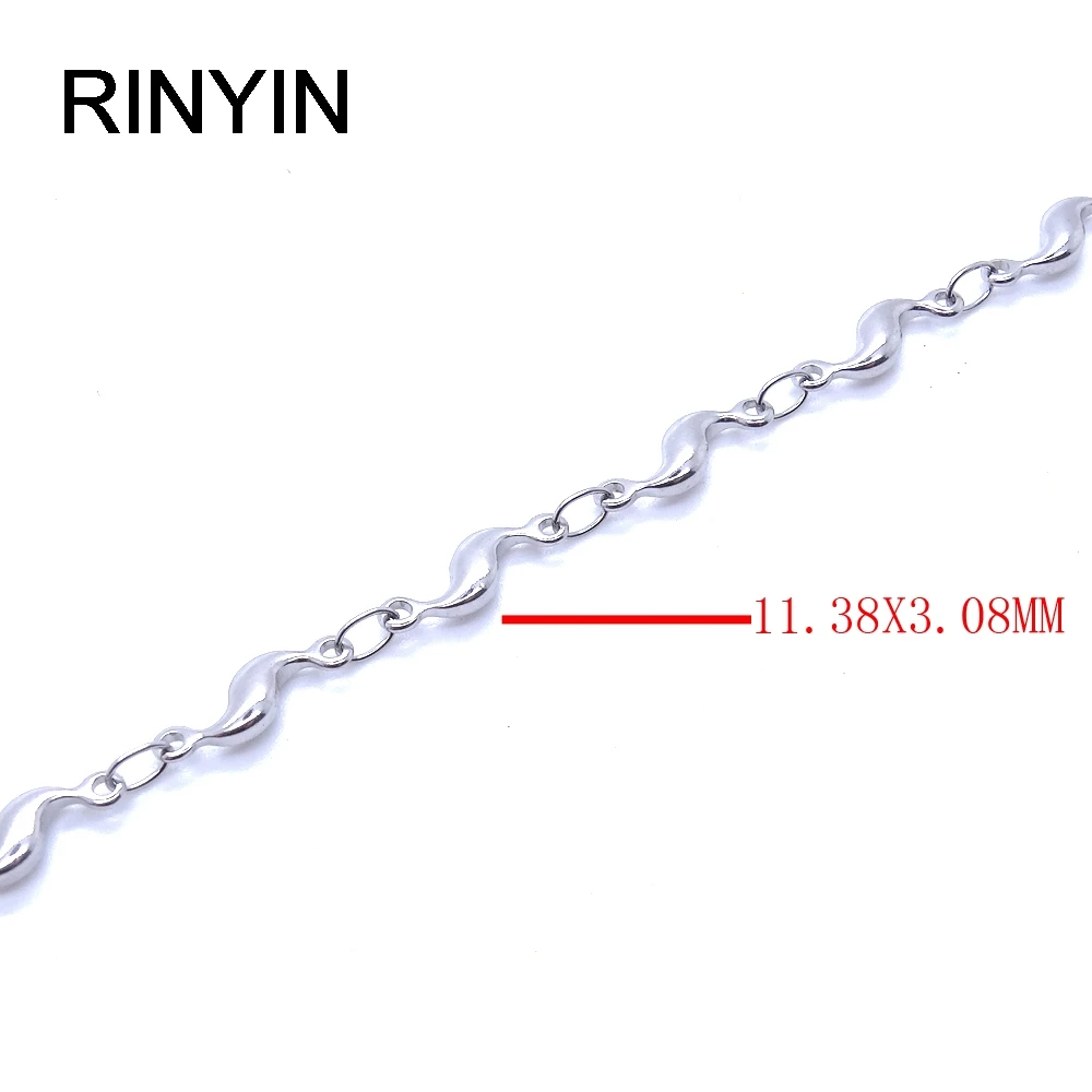 Women Ankel Bracelets Stainless Steel Anklets Sea Water Wave Charm 9/10/11 Inches Cute Fashion Jewelry Factory Offer - Image 3