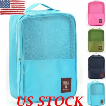 

Oxford Mesh US Waterproof Travel Shoes Storage Bag Soft Zipper Head Cloths Case Portable Organizer Pouch Fashion Travel Shoes