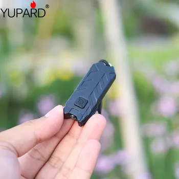 

YUPARD 2 Modes Mini Keyring Key Chain USB Rechargeable LED Keychain Flashlight Light Lamp Torch