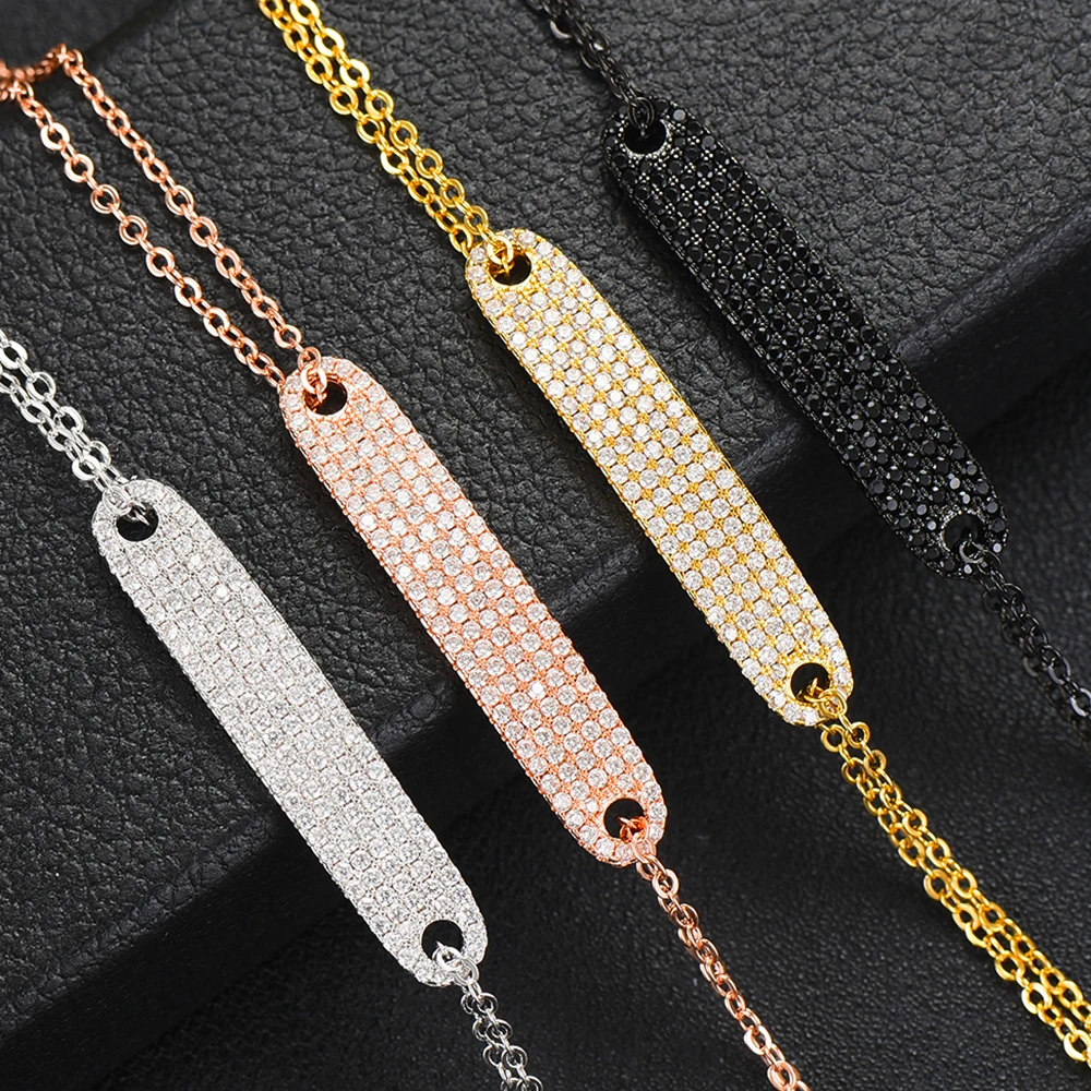 

GODKI Handmade Luxury Thick Chain Bracelets Trendy Full Shiny Cubic Zirconia Rock Women Party Show Fashion Jewelry Making 2019
