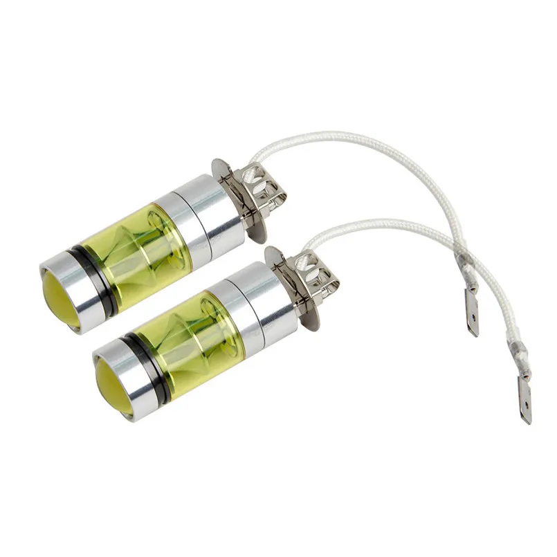 H3 2323 LED 100W Fog Driving light HID yellow 4300K Bulbs DRL