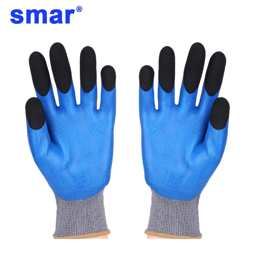 

10 Pairs Smar Blue Cover Men Use outside Latex Gloves Safety Gloves Working Gloves Men Fast shipment