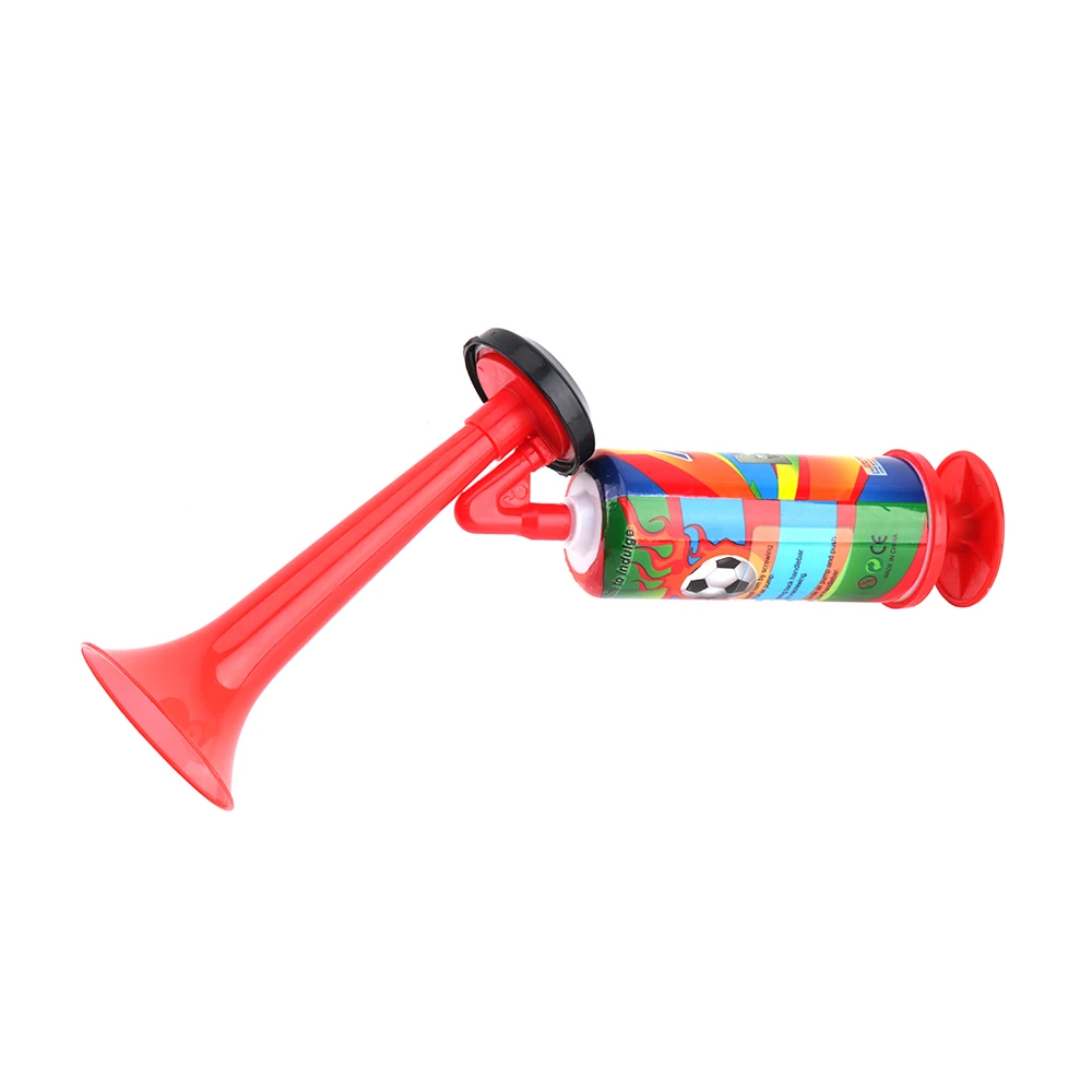 Пластиковые трубы Vuvuzela низкий голос болельщиков Cheer футбол Воздушный Рог светильник динамик Черлидинг болельщиков Рога толкать насос газа воздушные рожки