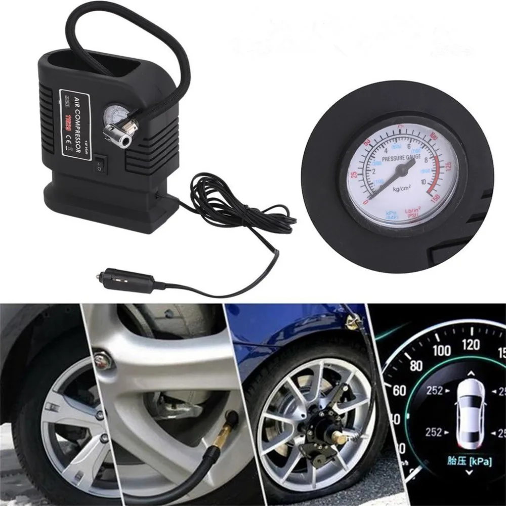 Portable 150PSI DC 12V Air Compressor Pump Tire With 3 Adapters