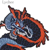 Buy Lychee Chinese Dragon Embroidered Patches Creative Red Blue Applique Handmade Clothes Sewing Supplies Accessories Online - Image 4