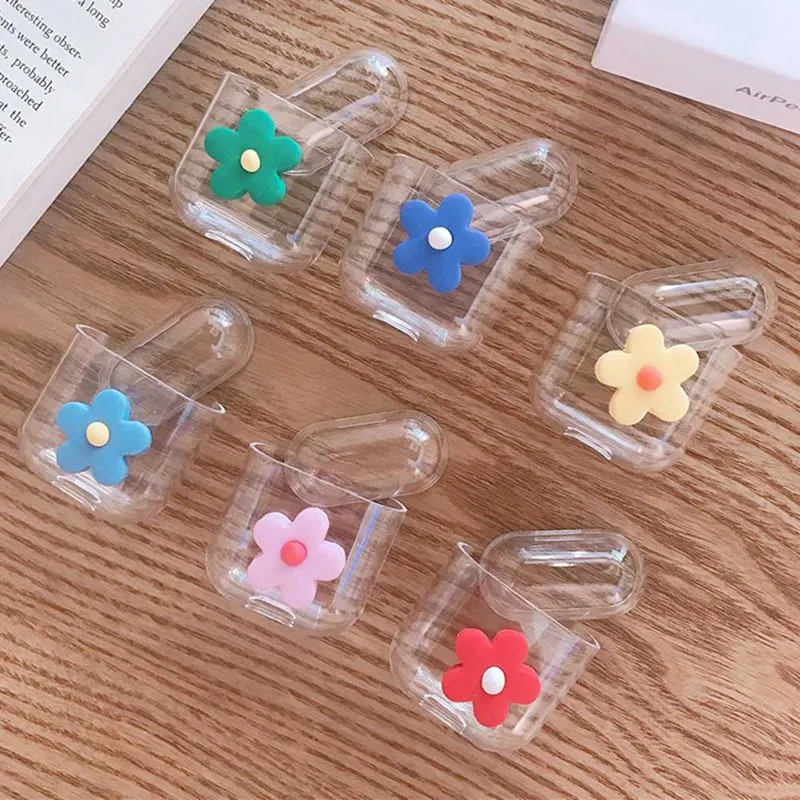 Fashion Silicone Airpods Wireless Cute Flower Earphone Charging Case Wireless Bluetooth Headset Protective Sleeve Cover
