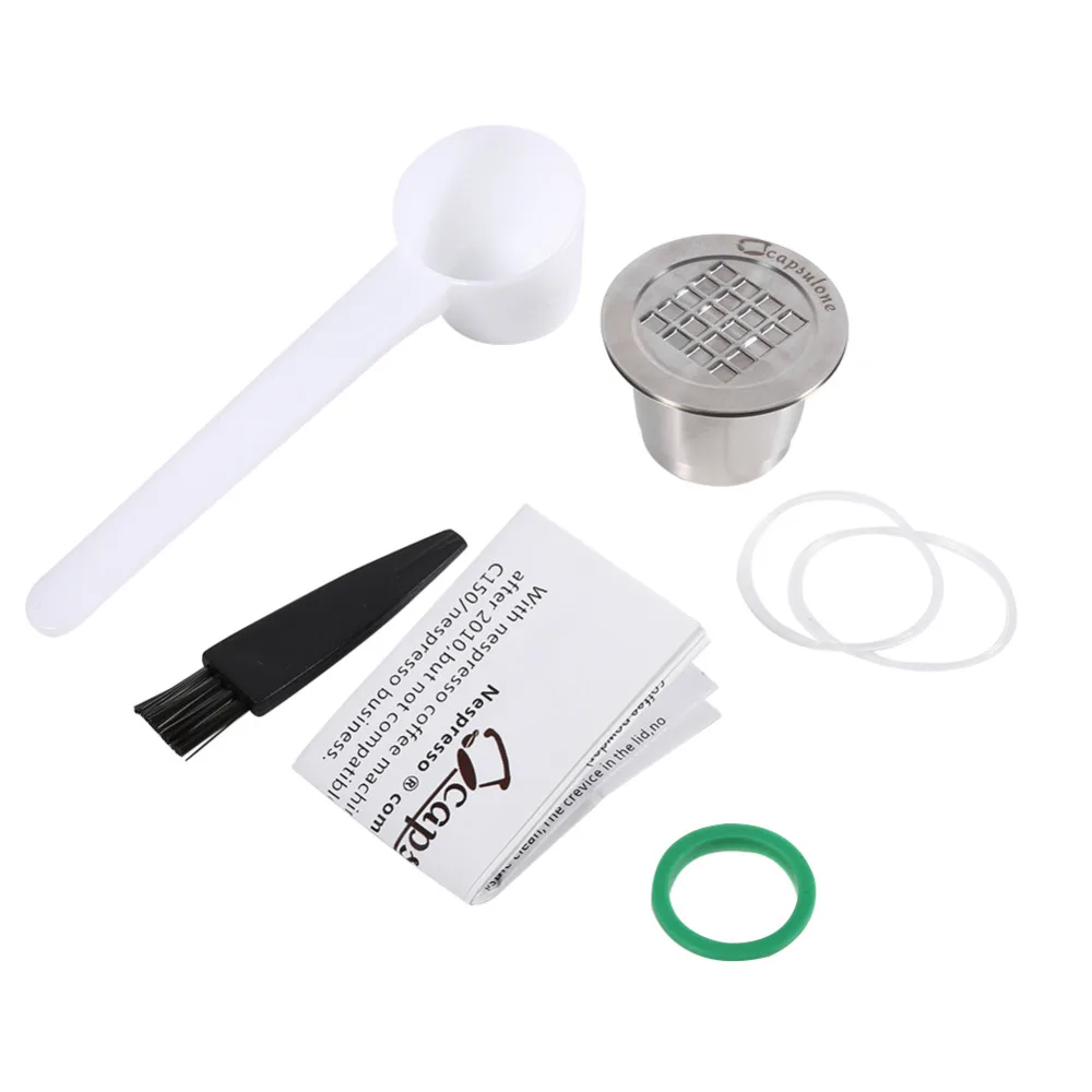 

Original Metal Refillable Reusable Coffee Capsule Compatible Stainless Steel Smooth and Thread Surface for Nespresso Machine