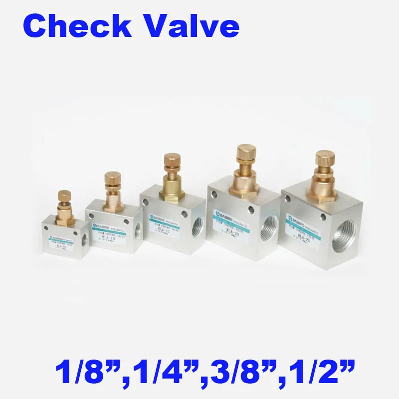 

Silver Tone One-Way Restrictive Pneumatic Air Flow Speed Control Valve KLA thread 1/8 1/4 3/8 1/2 inch BSP Throttle valve