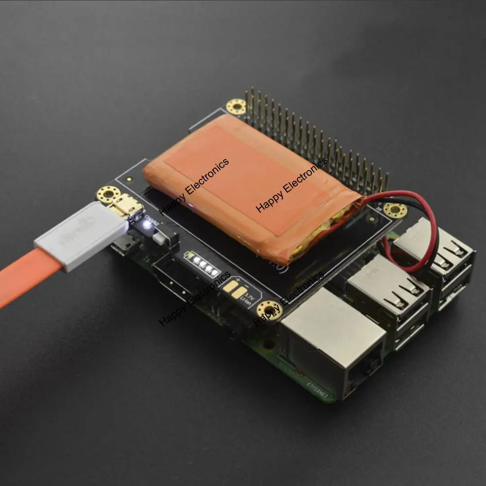 Новый DFRobot Raspberry Pi UPS защитная крышка источника питания с манометром MAX17043 5 В 2 А для