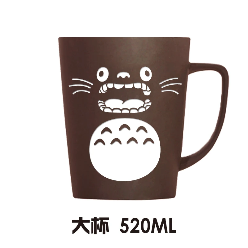 Милый мультфильм Tonari No Totoro керамика кофейная кружка аниме большой емкости Шиншилла чайная чашка с крышкой Ложка Рождественский подарок - Цвет: 8