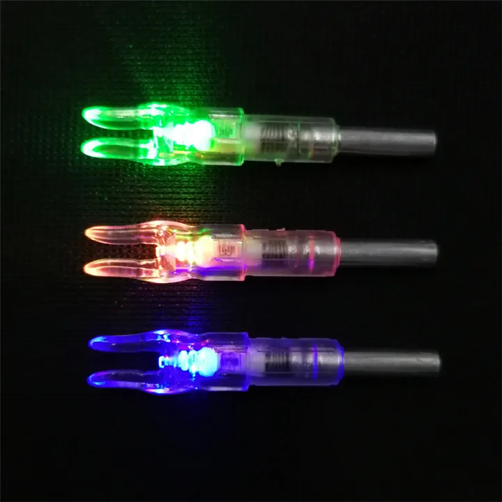 3pcs colorful 3 шт/6 шт автоматически освещенный лук струны активированный светодиодный зажженный Nock хвосты для наконечника id6, 2 мм Вал охотничьи аксессуары - Цвет: 3pcs colorful