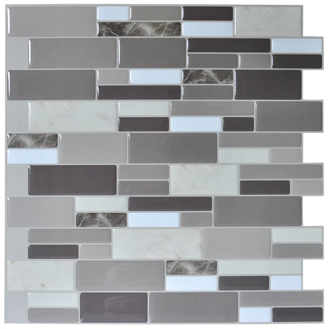 12 X12 L And Stick Tile Brick Kitchen Backsplash Wall 12 X12 L And Stick Tile Brick Kitchen Backsplash Wall Stone Gray Design 6 Sheets Tiles Paper