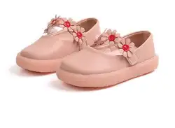 2018 новая детская обувь милая обувь одного принцесса маленькие цветы детская повседневная обувь