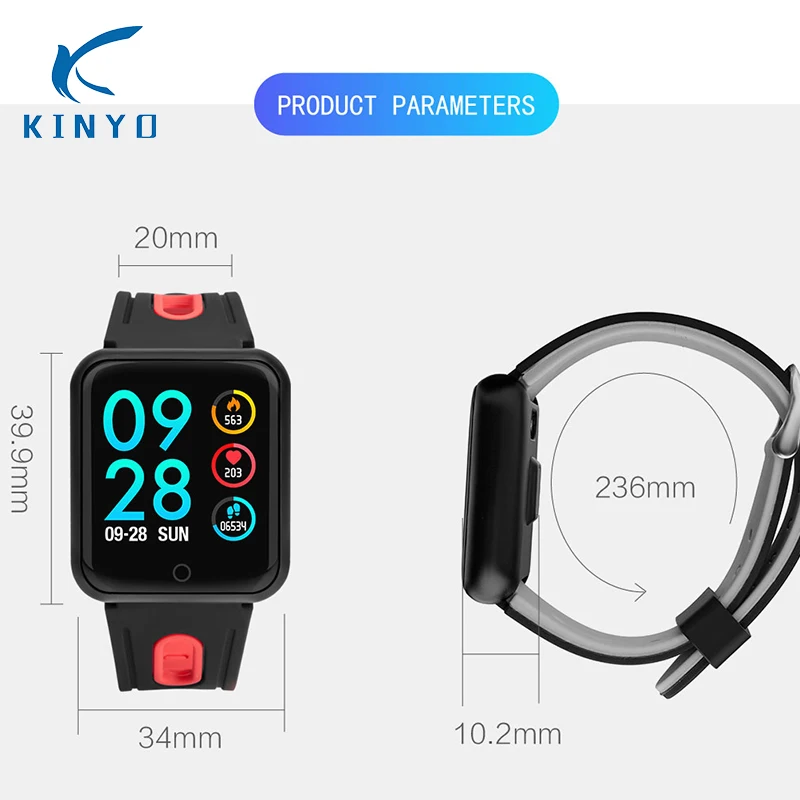 

Heart rate monitor fitness tracker smart bracelet message reminder ip68 waterproof activity tracker smart watch pk smart band m2