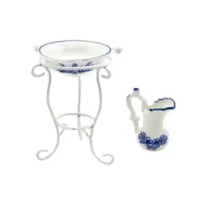 1:12 Масштаб кувшин для воды раковина для умывальника 3 шт. набор мебели для кукольного домика