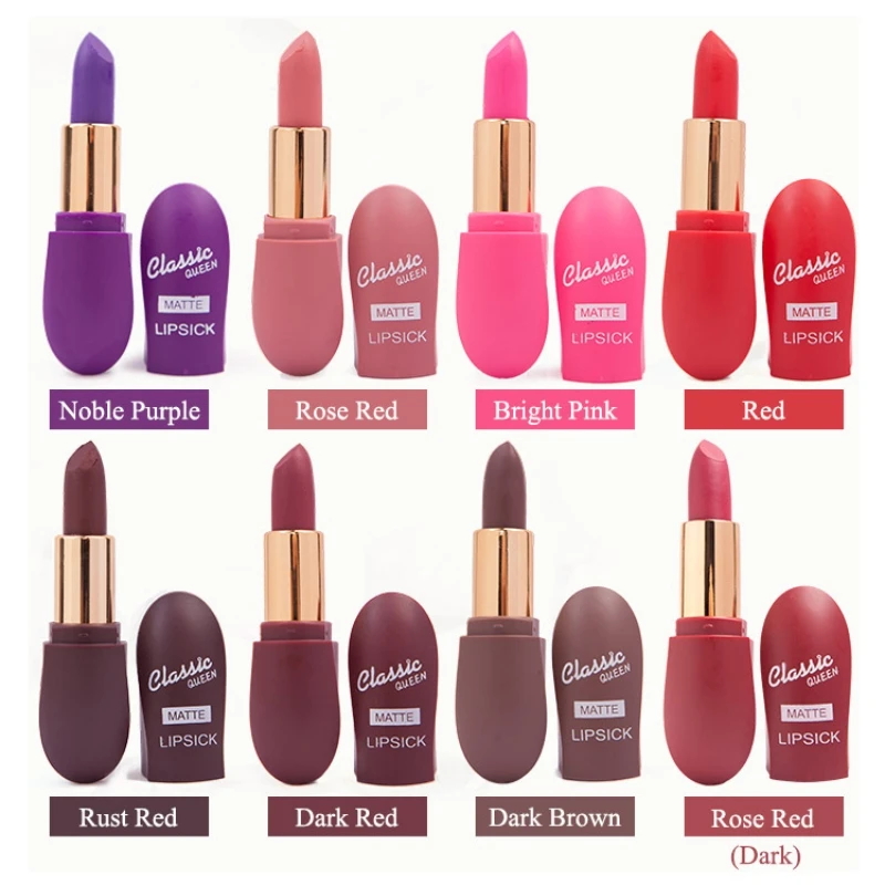

2019 Lipsticks Matte Waterproof Velvet Lip Stick 18 Colors Sexy Red Brown Pigments Matte Lipsticks