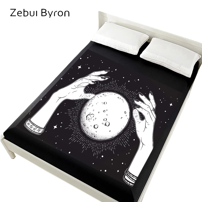 

160x200 Fitted Sheets,3D Bed Sheets On Elastic Band Bed,200x200/90x200Mattress Cover for bed.Bedsheet Bedding,Bed Linen Boho