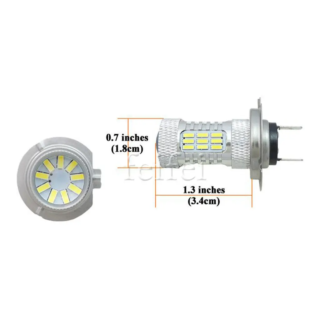 2X H7 H4 H1 H8 H11 9005 9006 H16 H3 светодио дный 21SMD 3030 чип di 6000 К 1200LM Luminoso Eccellente Bianco Nebbia Luci ди Guida Lampade