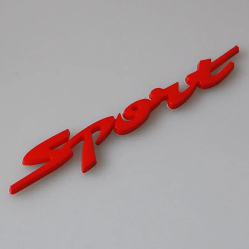 

BBQ@FUKA 3D Trunk Chrome Emblem Badge Sticker Decal ABS New Universal Sport Logo Red