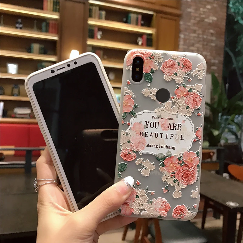 

3D Relief Cover for Xiaomi Redmi Note 5 Global Pro Mi 8 Mix 2s 6X A2 Case Soft TPU Matte Fumper for Mi6X MiA2 Mi8 Funda Shell