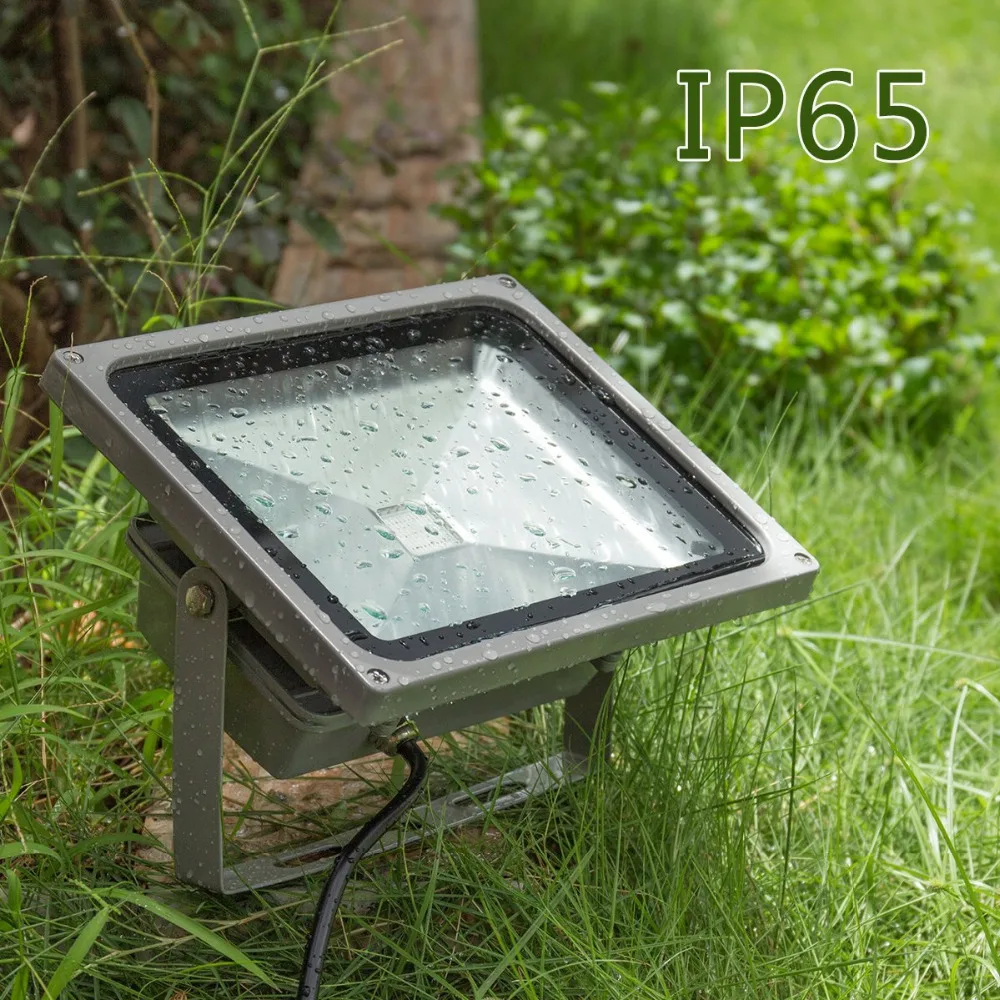 Led Flood Lamps RGB Ip65 Waterproof Floodlights Tree Lights Garden Yard Path Lamp 10W 20W 30W 50W 220V with Remote Controller