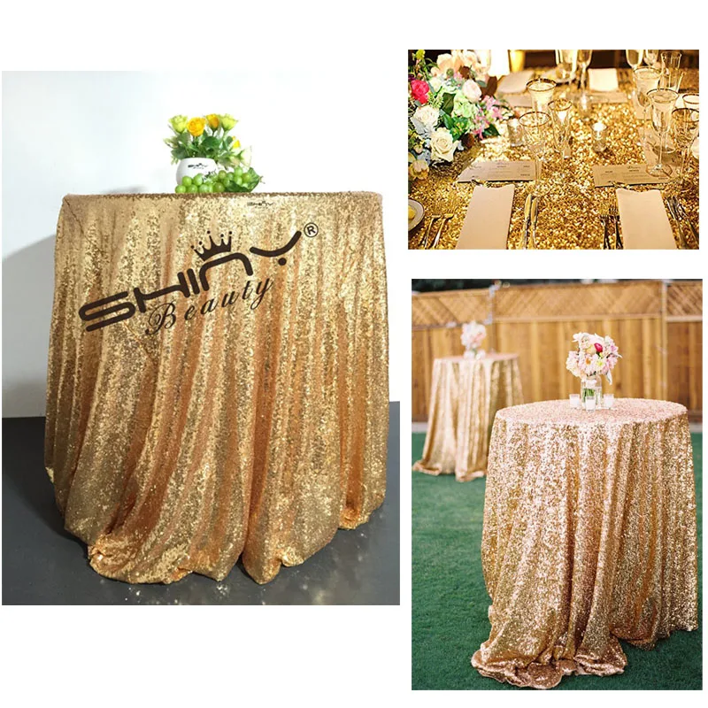 Free Shipping 72in Round Gold Sequin Tablecloth Whole Wedding Free Shipping 72in Round Gold Sequin Tablecloth Whole Wedding Beautiful Table Cloth Overlay Cover In Tablecloths From Home Garden On