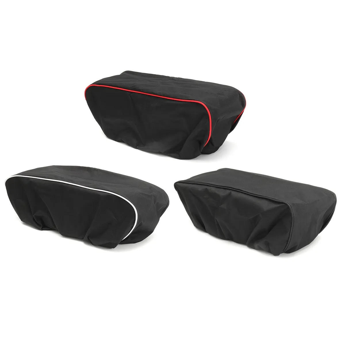 Black/White/Red 600D Waterproof Car Cover Soft Winch Dust Cover 8,000-17,500 lbs Trailer SUVs Nylon Oxford 56*24*18cm