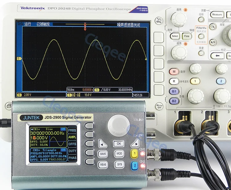 Cleqee JDS2900 60 МГц цифровой контроль двухканальный DDS функция генератор сигналов