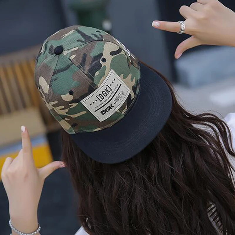 

Rock Style Hot Camouflage Hip Hop Street Skateboard Baseball Cap Leisure Adjustable Hat Snapback Cap For Men Women Couple Gifts
