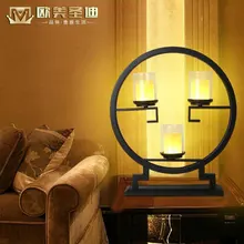 Настольная лампа с мраморной подставкой, новая мода, китайский стиль, настольные украшения из кованого железа, светодиодные лампы yunshi