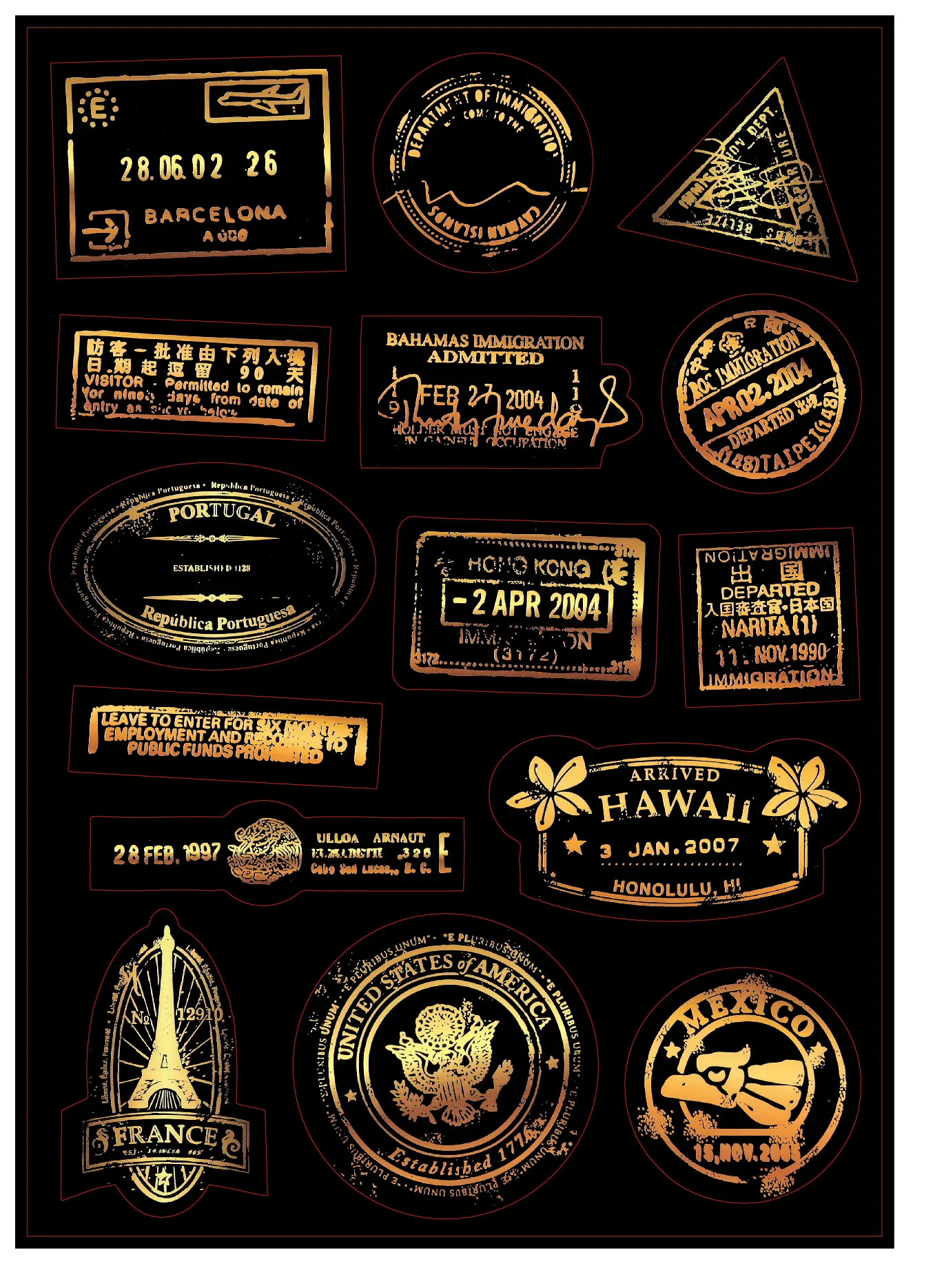 A4 المدرسة القديمة الغيتار ملصق الرجعية السفر شعار علامة سيارة صائق حقيبة لوح التزلج ملصقا للماء